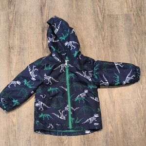 Carter's Navy and Green Dinosaur Lightweight Jacket 2T